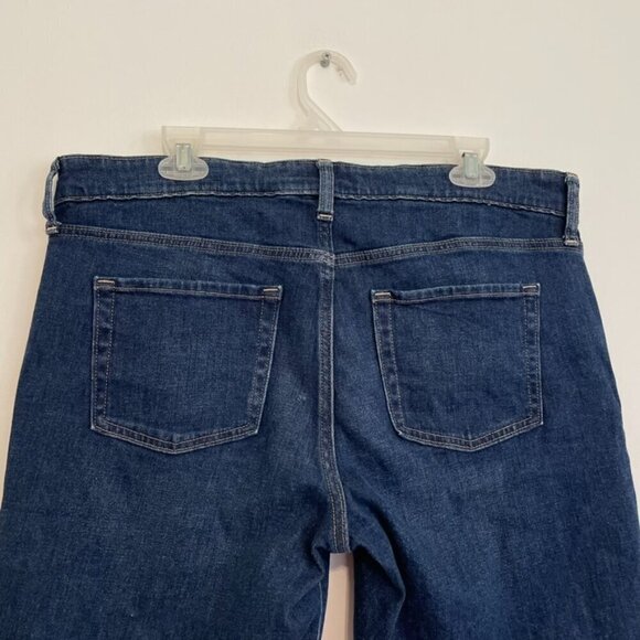 GAP DENIM 9" Denim Bermuda Shorts Dark Wash Indigo Blue Jean Shorts 14 / 32 32" - Picture 11 of 16